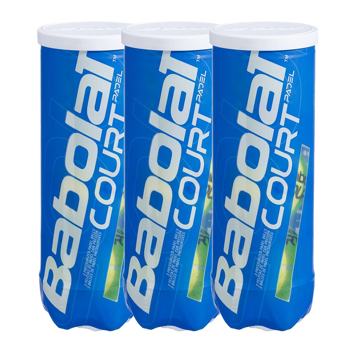 TRIPACK DE BOTES DE 3 BOLAS BABOLAT COURT PADEL