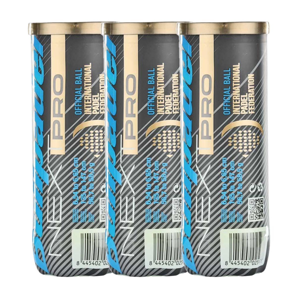 TRIPACK DE BOTES DE 3 BOLAS BULLPADEL FIP NEXT PRO