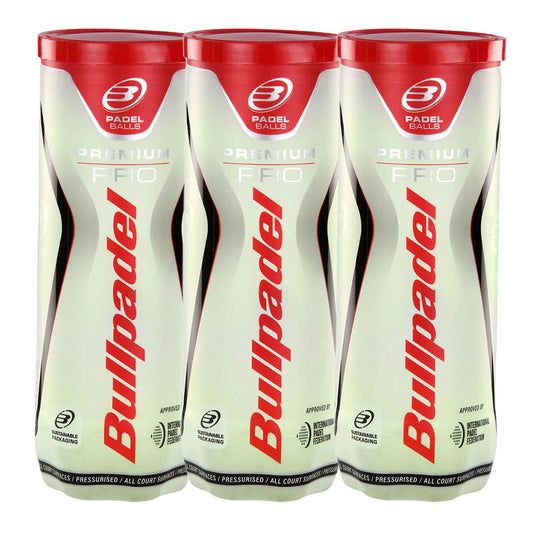 TRIPACK DE BOTES DE 3 BOLAS BULLPADEL PREMIUM PRO