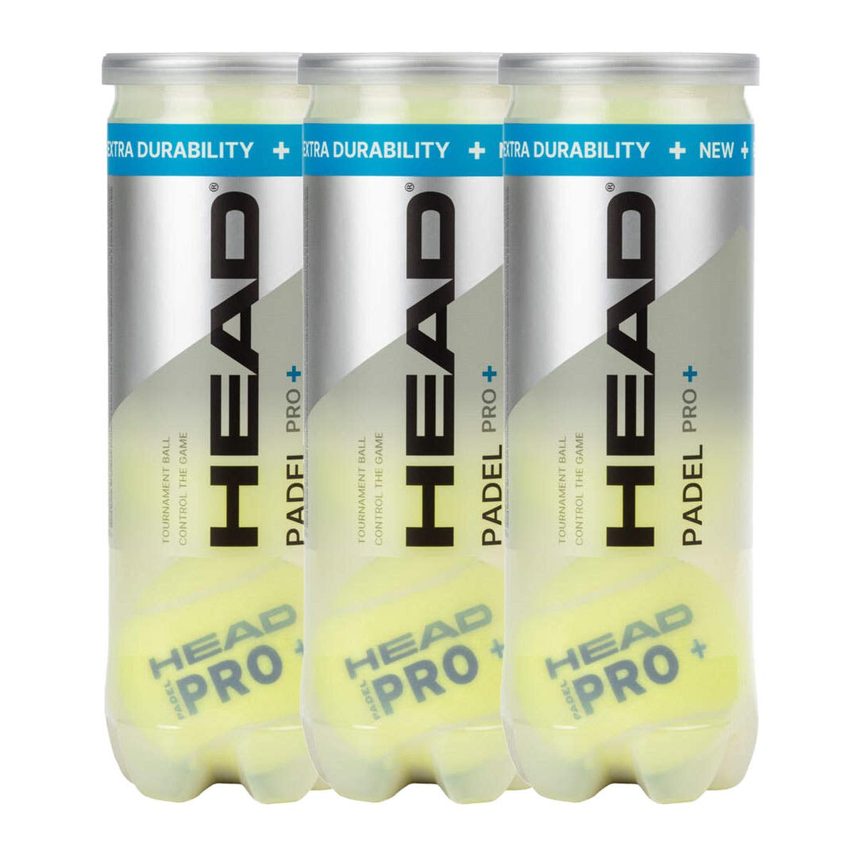 TRIPACK DE BOTES DE 3 BOLAS HEAD PADEL PRO +