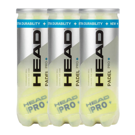 TRIPACK DE BOTES DE 3 BOLAS HEAD PADEL PRO +