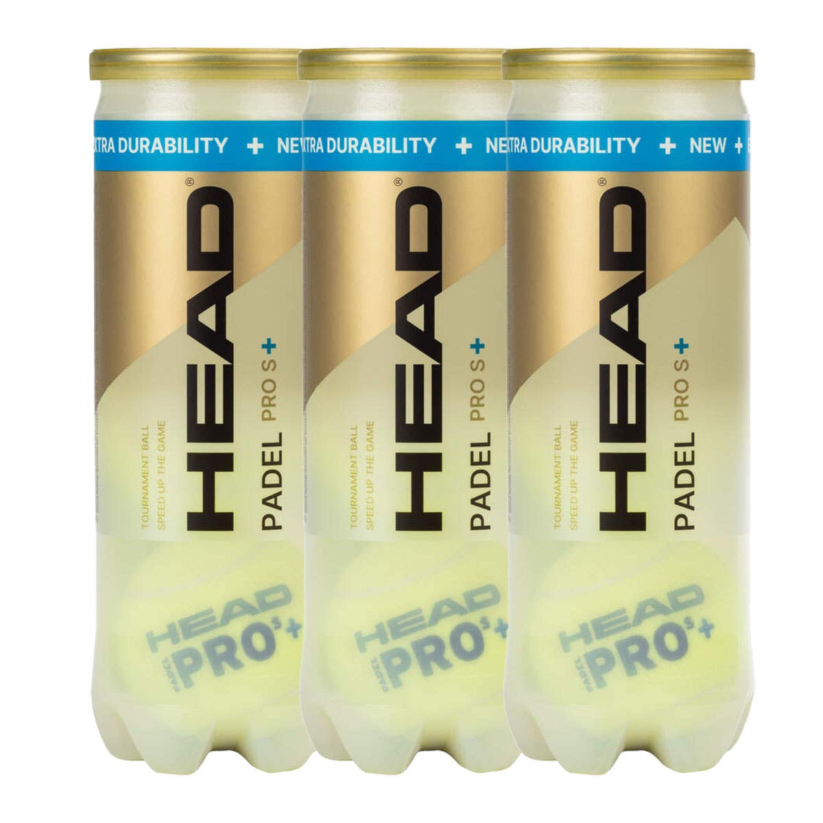 TRIPACK DE BOTES DE 3 BOLAS HEAD PADEL PRO S +