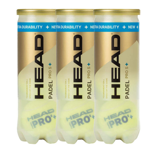 TRIPACK DE BOTES DE 3 BOLAS HEAD PADEL PRO S +