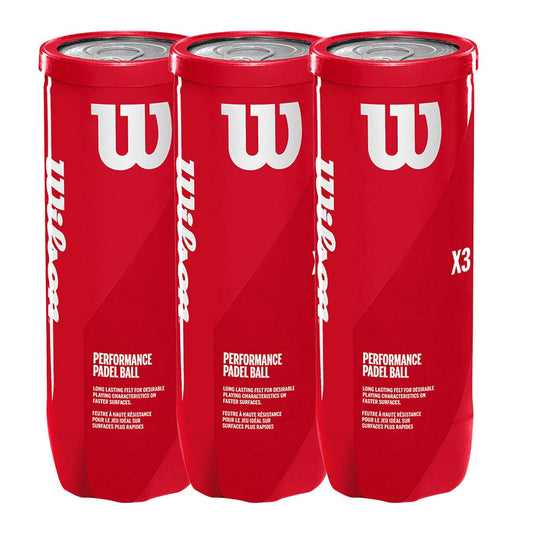 TRIPACK DE BOTES DE 3 BOLAS WILSON PERFORMANCE PADEL