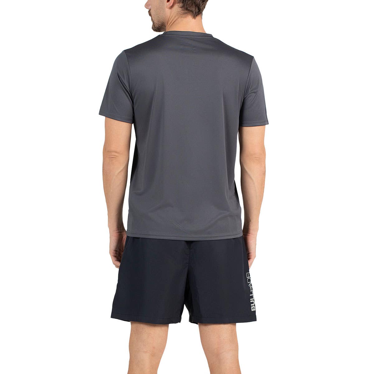 CAMISETA BULLPADEL HOMBRE BPCM-PN06 NEGRO/GRIS OSCURO