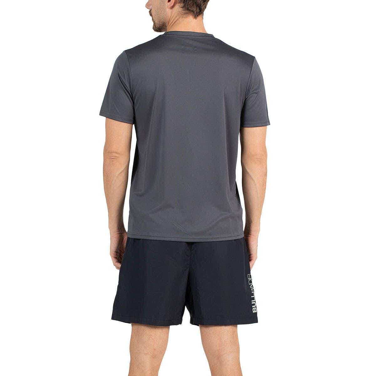 CAMISETA BULLPADEL HOMBRE BPCM-PN06 NEGRO/GRIS OSCURO