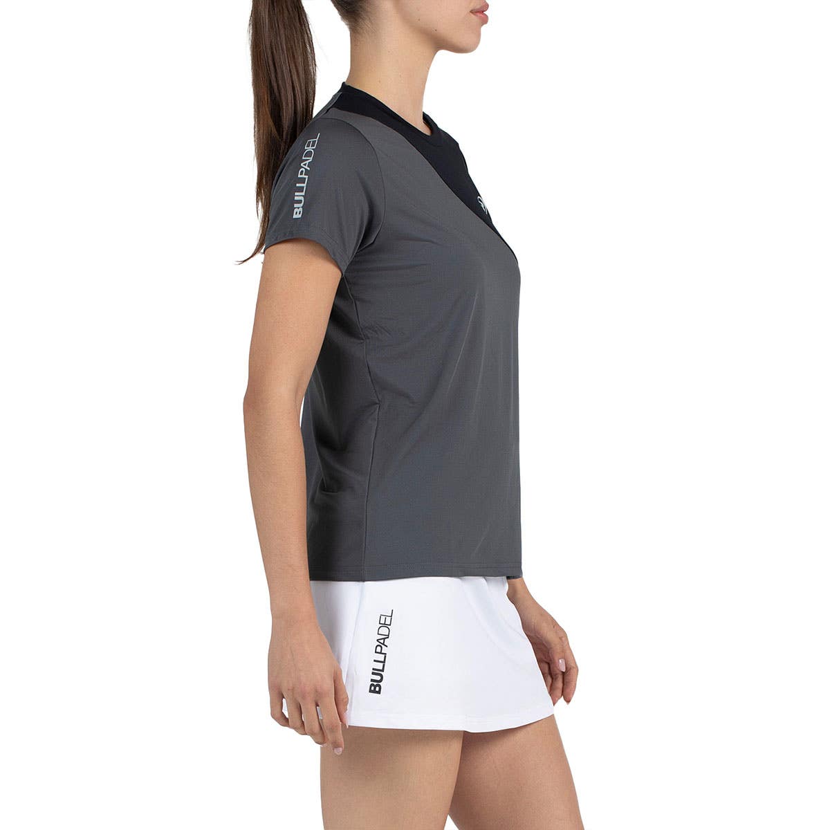 CAMISETA BULLPADEL PALOMERO MUJER EX GRIS