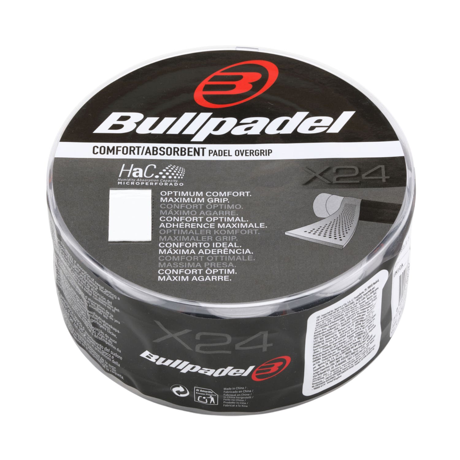 CUBO 24 UDS. OVERGRIPS BULLPADEL COMFORT HAC GB1615