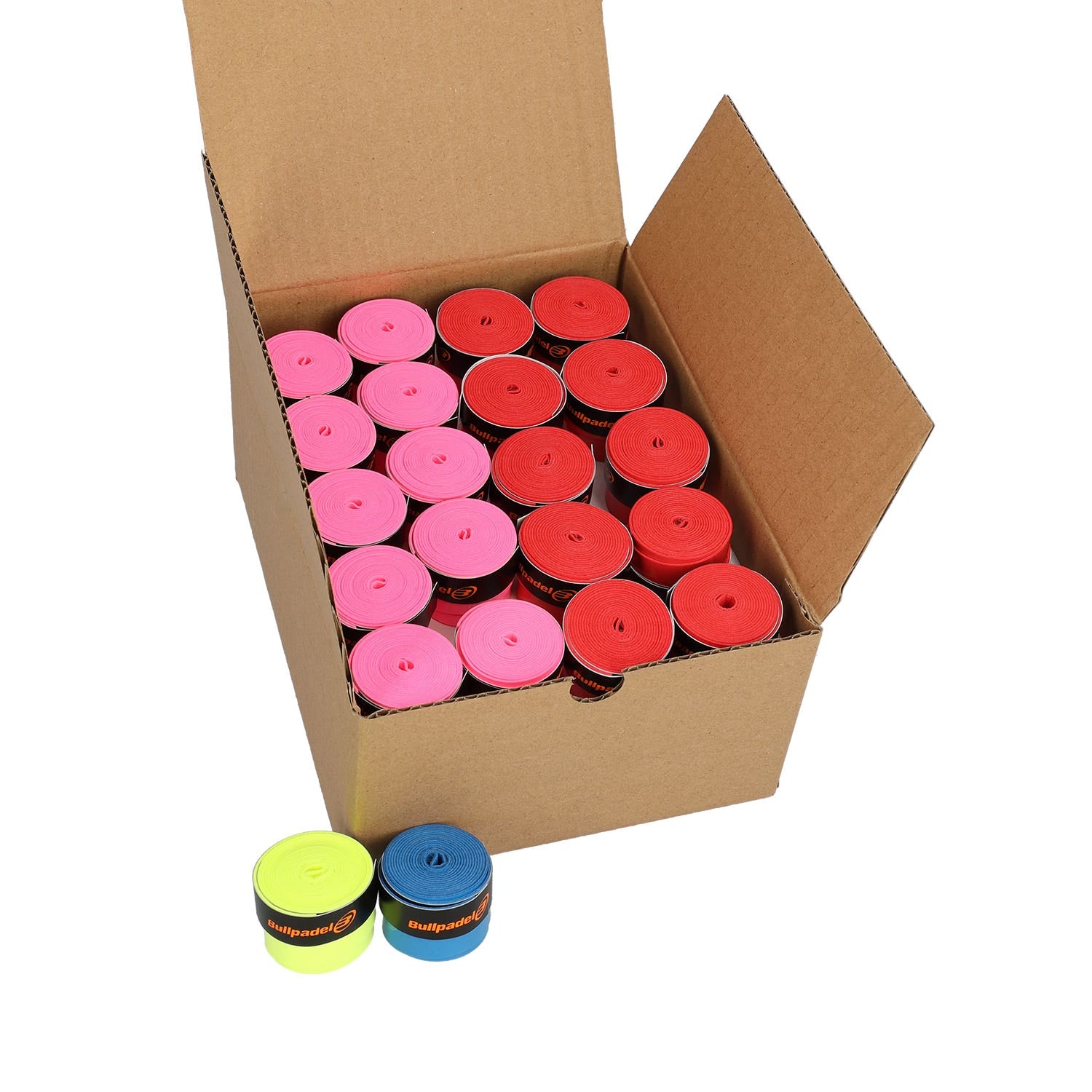 BOX 60 UDS. OVERGRIP BULLPADEL COMFORT GB1606 MULTICOLOR