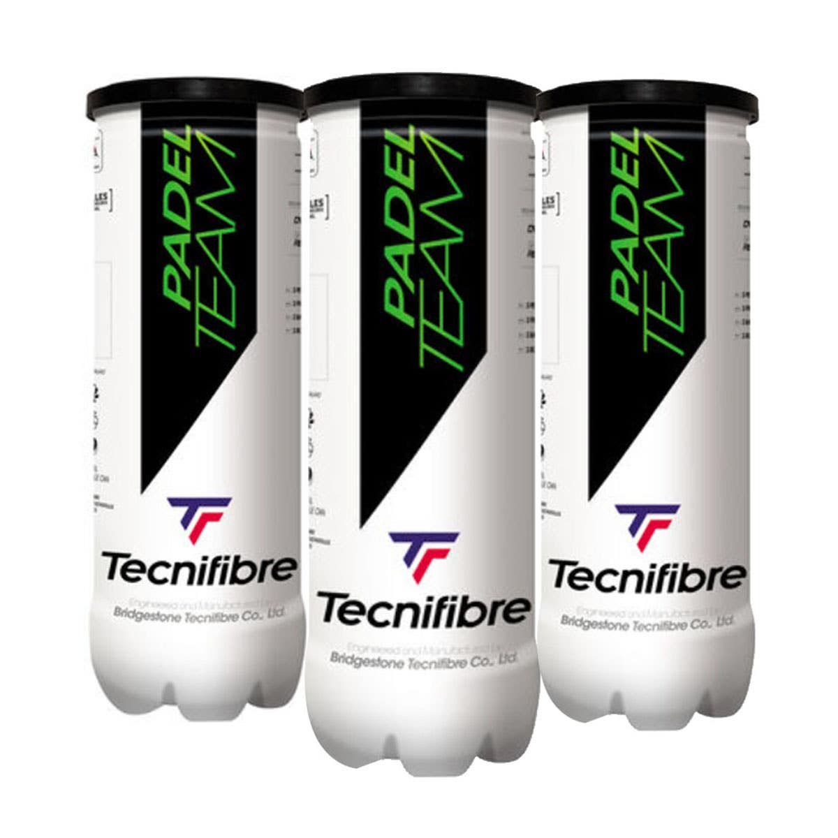 TRIPACK DE BOTES DE 3 BOLAS TECNIFIBRE PADEL TEAM