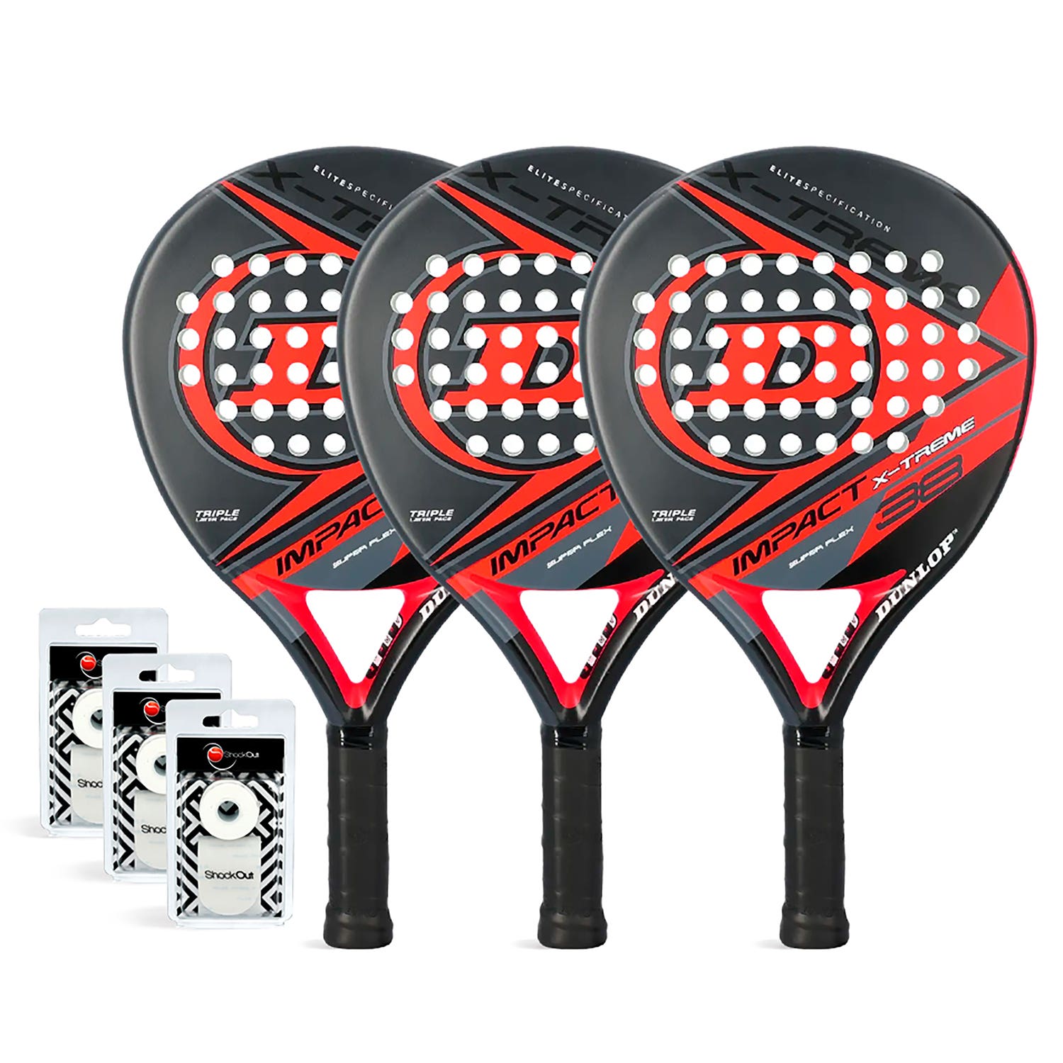 TRIPACK DUNLOP IMPACT XTREME RED