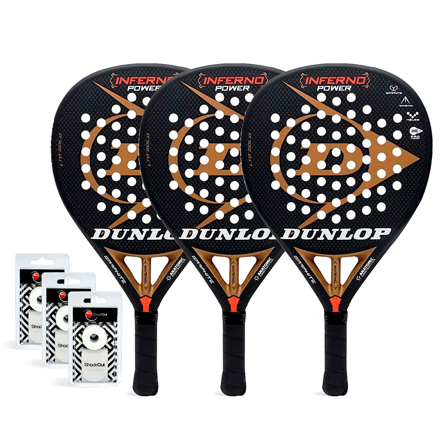 TRIPACK DUNLOP INFERNO POWER GOLD