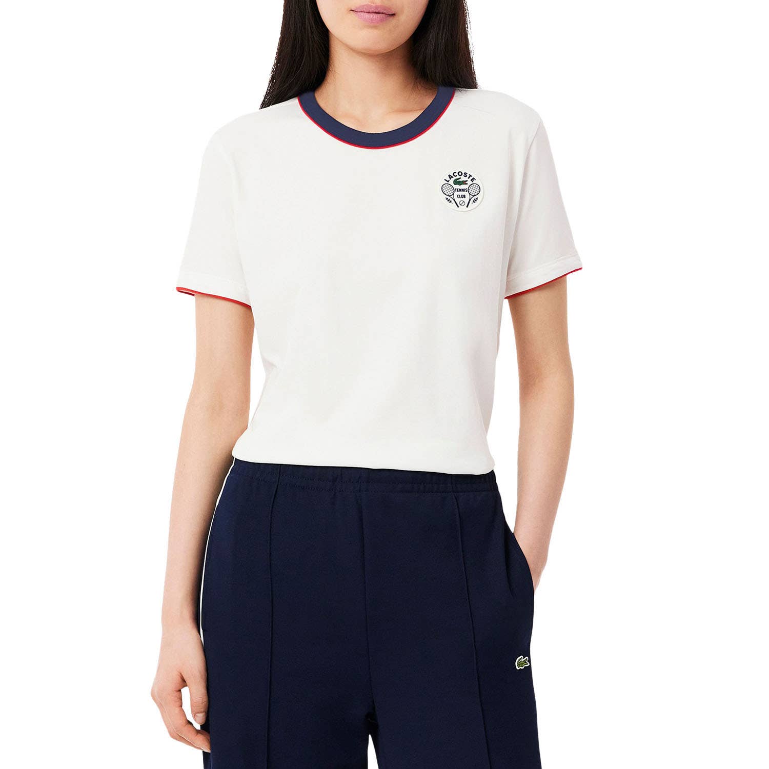 CAMISETA LACOSTE HERITAGE MUJER BLANCO