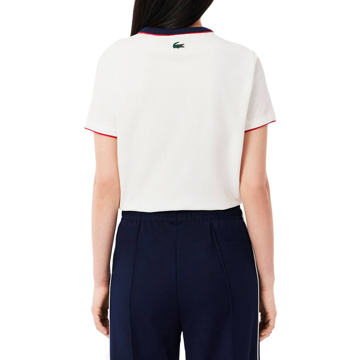 CAMISETA LACOSTE HERITAGE MUJER BLANCO