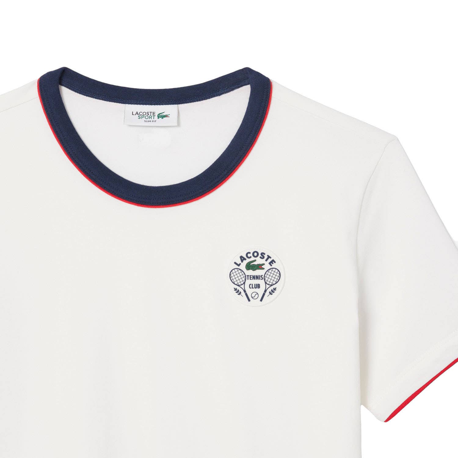 CAMISETA LACOSTE HERITAGE MUJER BLANCO