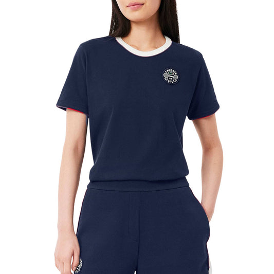CAMISETA LACOSTE HERITAGE MUJER AZUL MARINO