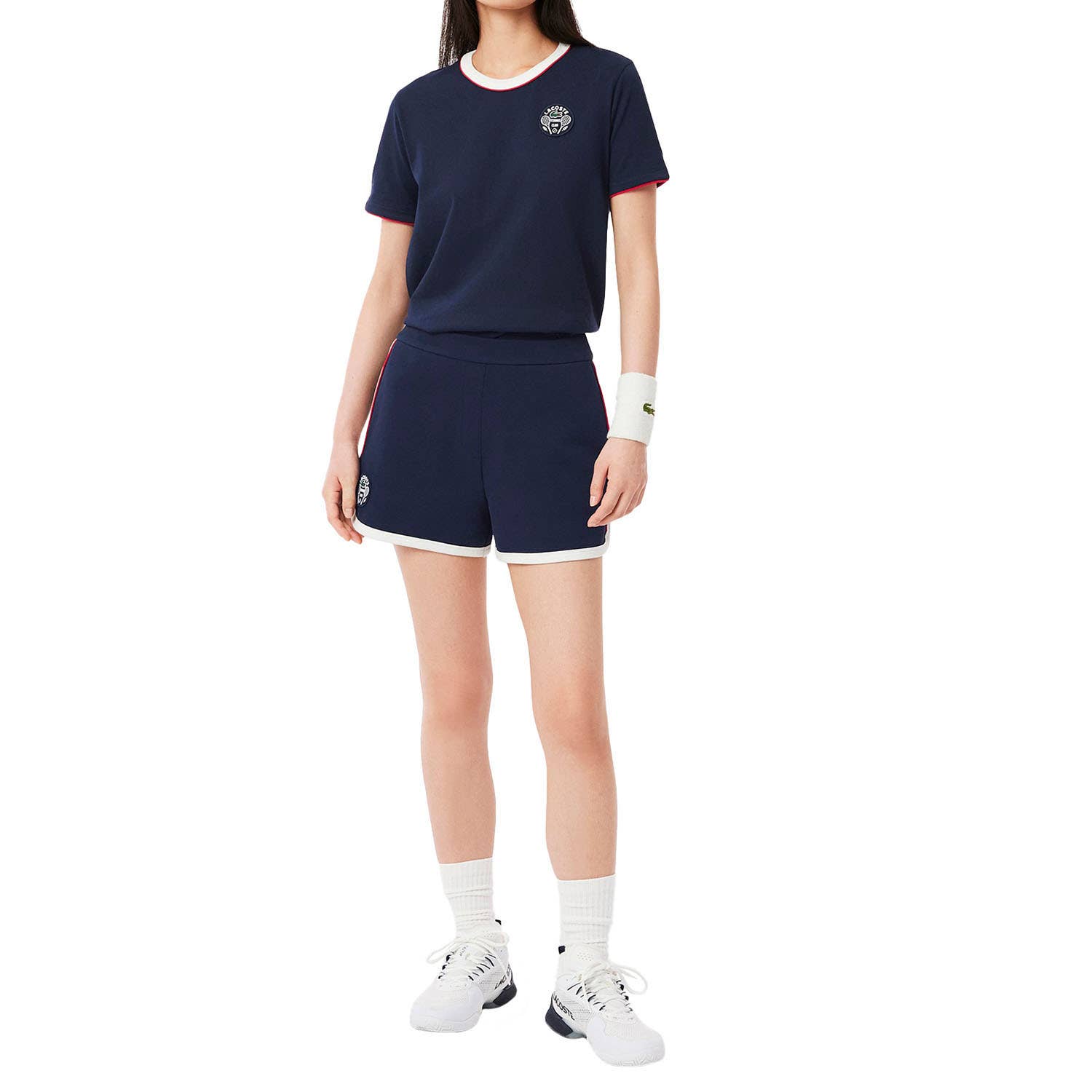 CAMISETA LACOSTE HERITAGE MUJER AZUL MARINO