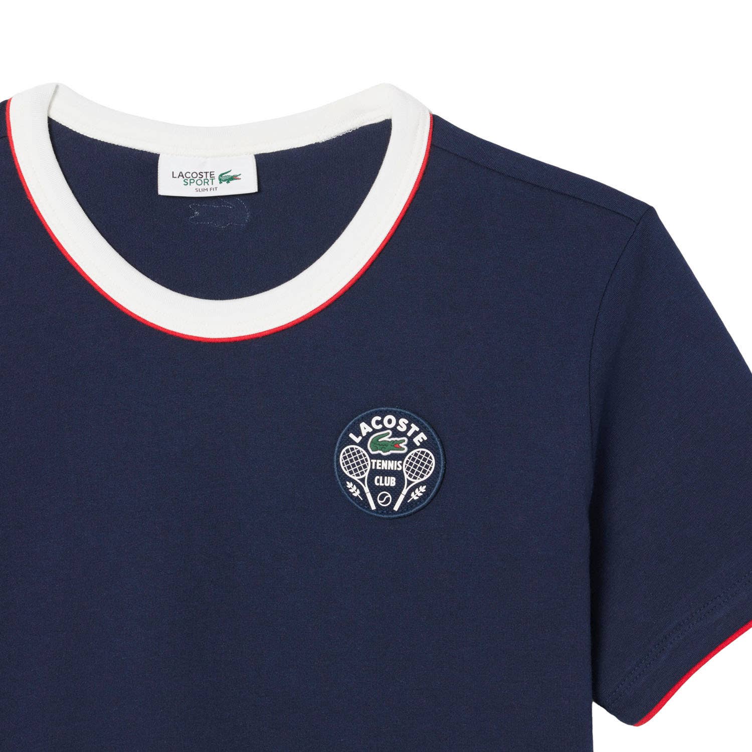 CAMISETA LACOSTE HERITAGE MUJER AZUL MARINO