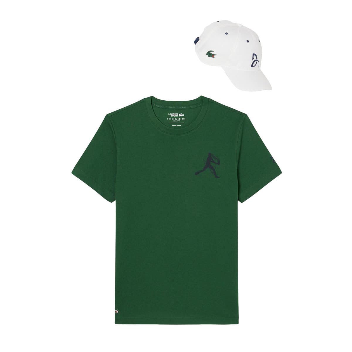 CAMISETA Y GORRA LACOSTE DJOKOVIC FAN PACK VERDE
