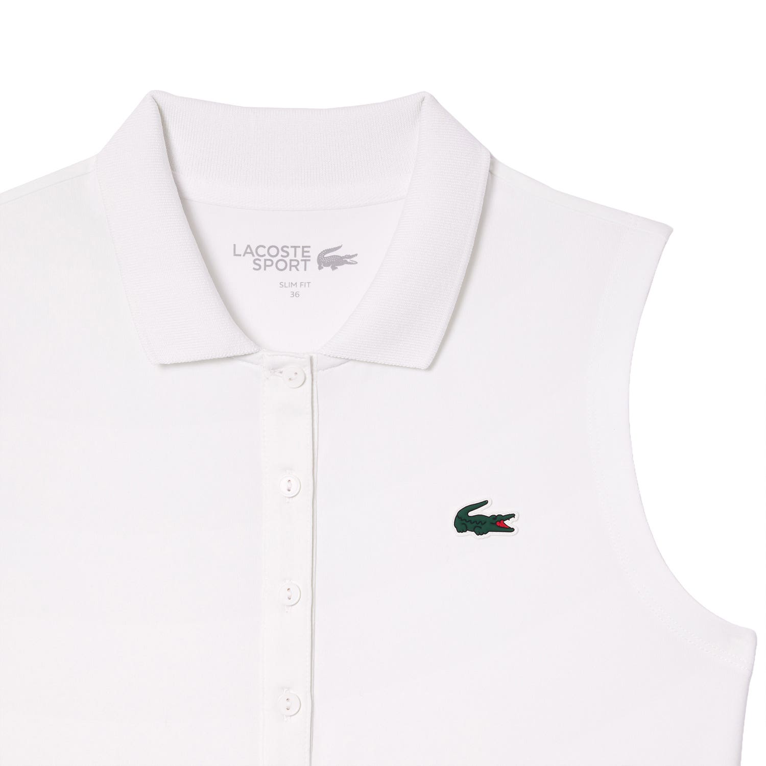POLO LACOSTE CORE PERFORMANCE MUJER BLANCO