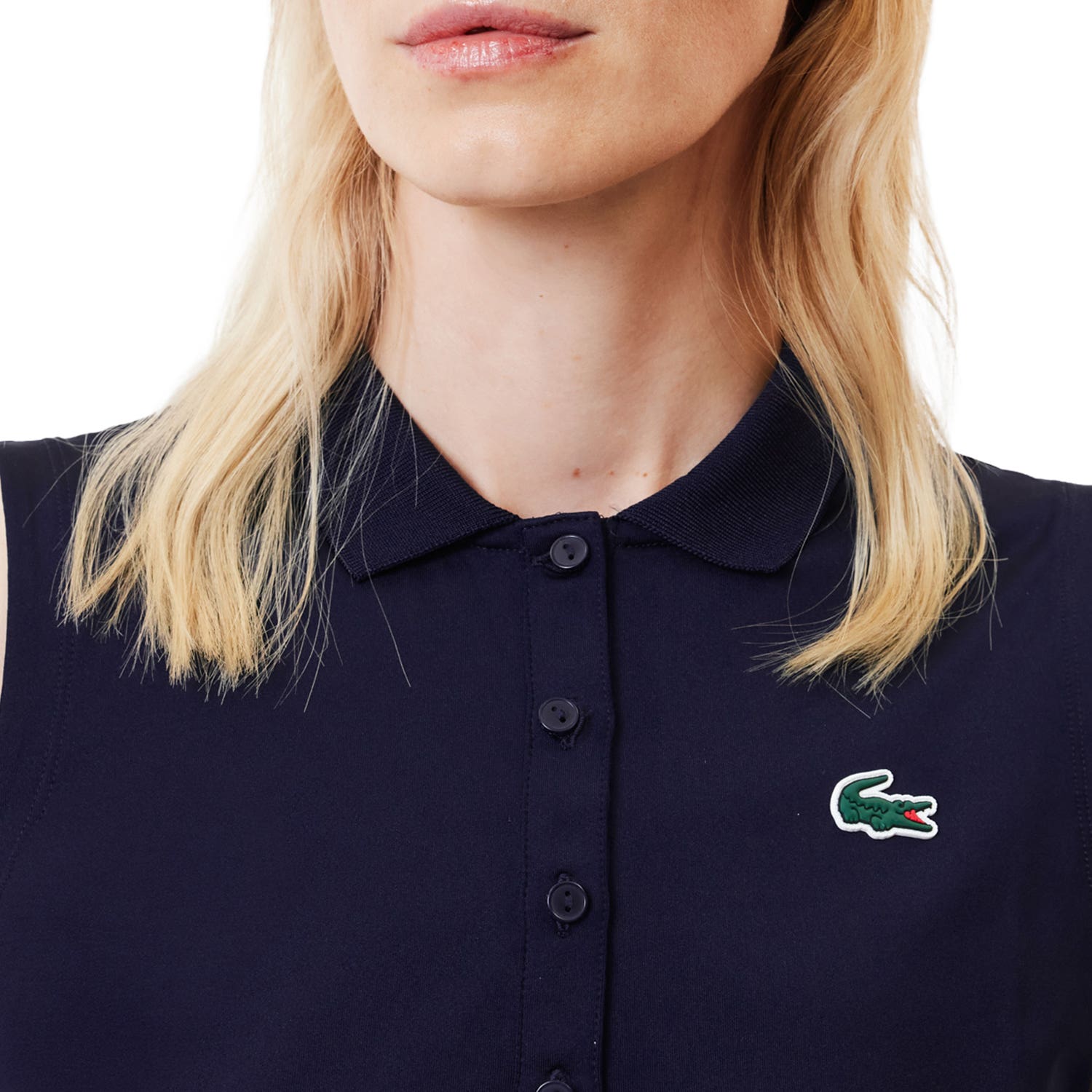 POLO LACOSTE CORE PERFORMANCE MUJER AZUL MARINO