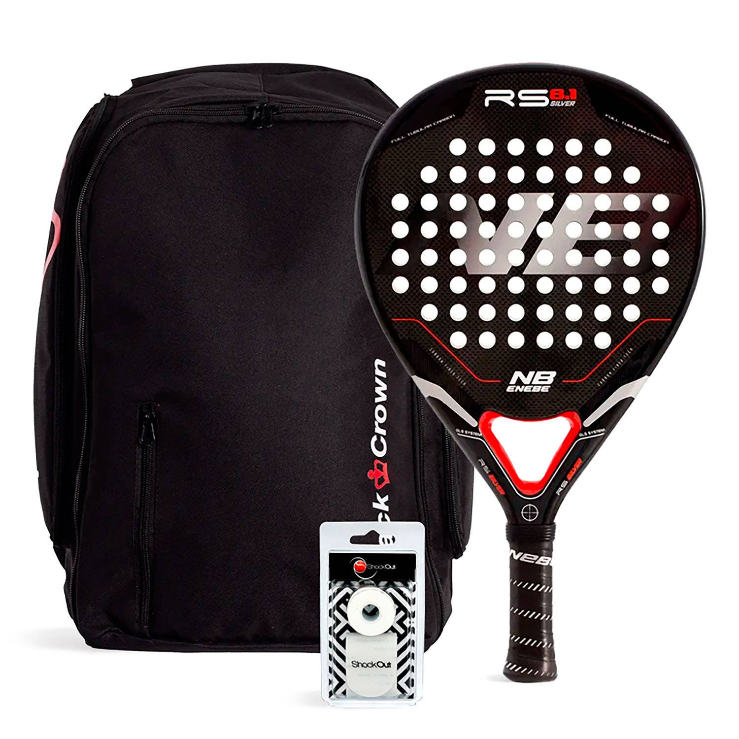 PACK ENEBE RS 8 SILVER MOCHILA BLACK CROWN BLACK