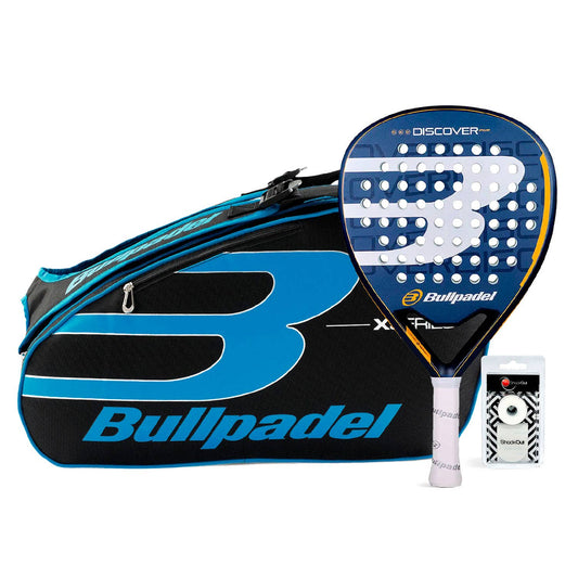 PACK BULLPADEL DISCOVER PWR PALETERO X-SERIES BLUE