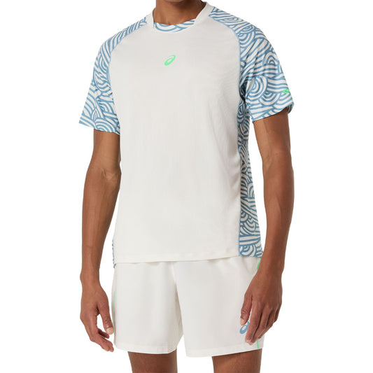 CAMISETA ASICS PADEL COURT ALL OVER PRINT BEIGE