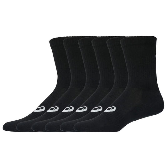 CALCETINES ASICS 6 PACK CREW SOCK NEGRO 3033C302