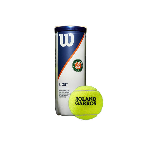 BOTE DE 3 BOLAS DE TENIS WILSON ROLAND GARROS ALL COURT WRT126400