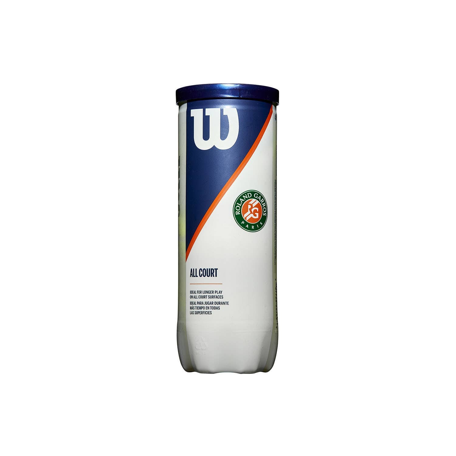 BOTE DE 3 BOLAS DE TENIS WILSON ROLAND GARROS ALL COURT WRT126400