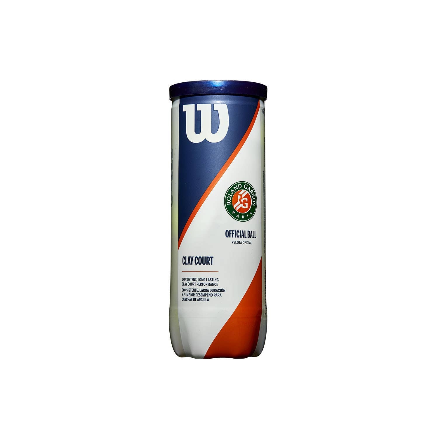 BOTE DE 3 BOLAS DE TENIS WILSON ROLAND GARROS CLAY COURT WRT125000