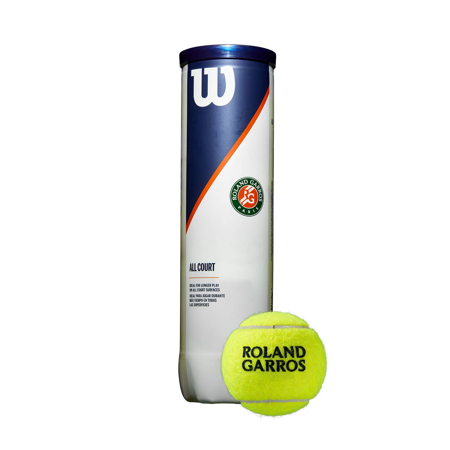 BOTE DE 4 BOLAS DE TENIS WILSON ROLAND GARROS ALL COURT