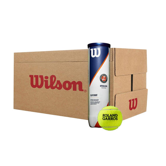 CAJON DE 18 BOTES DE 4 BOLAS DE TENIS WILSON ROLAND GARROS CLAY COURT WRT115000