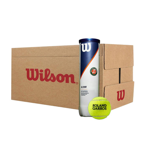CAJÓN DE 18 BOTES DE 4 BOLAS DE TENIS WILSON ROLAND GARROS ALL COURT WRT116400