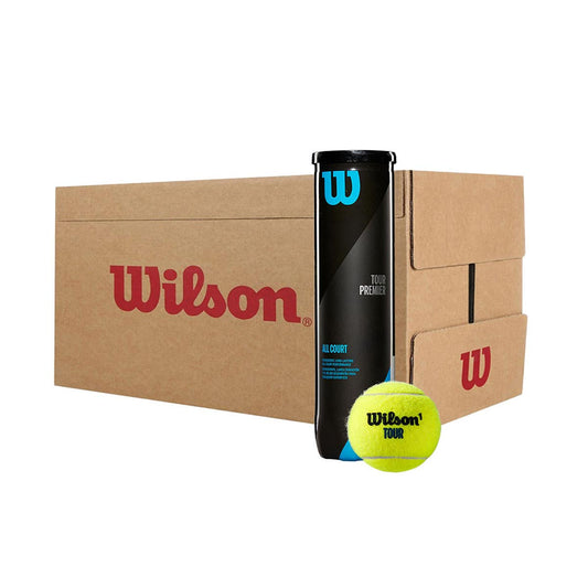 CAJÓN DE 18 BOTES DE 4 BOLAS DE TENIS WILSON TOUR PREMIER ALL COURT WRT119400
