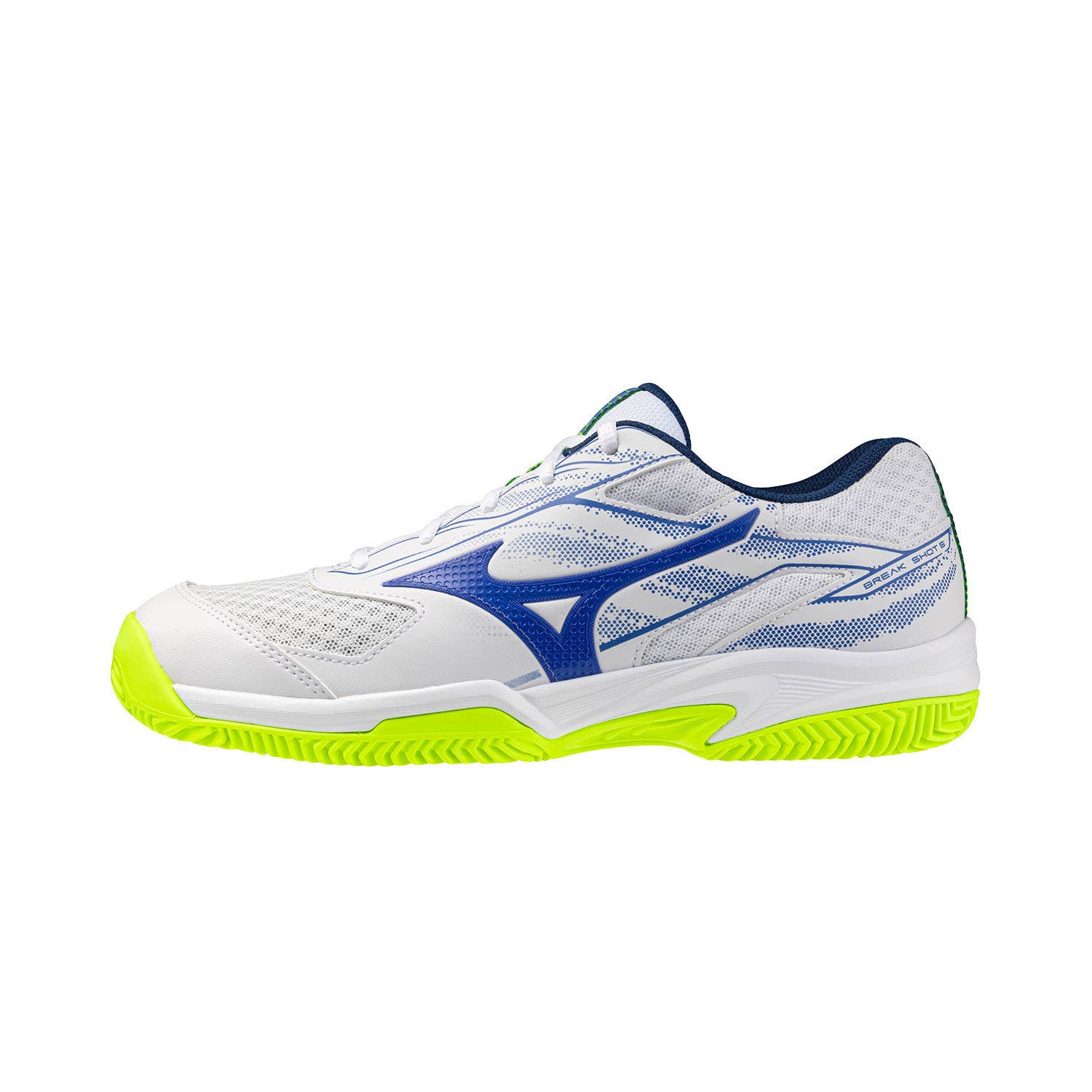 MIZUNO BREAK SHOT 5 CLAY COURT BLANCO/AZUL/AMARILLO FLÚOR UNISEX 61GC2525