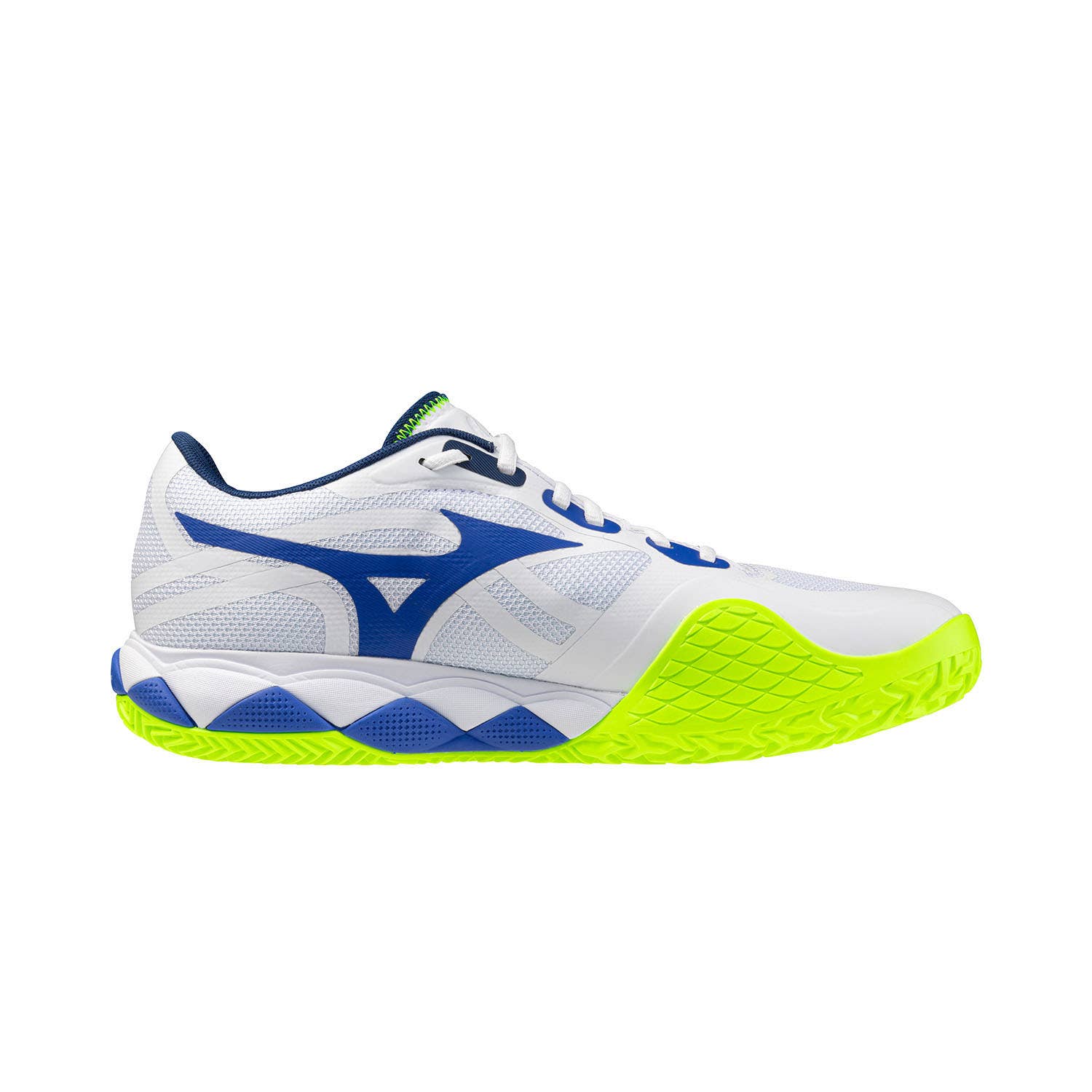 MIZUNO WAVE ENFORCE TOUR 2 CLAY COURT BLANCO/AZUL/AMARILLO FLÚOR 61GC2603