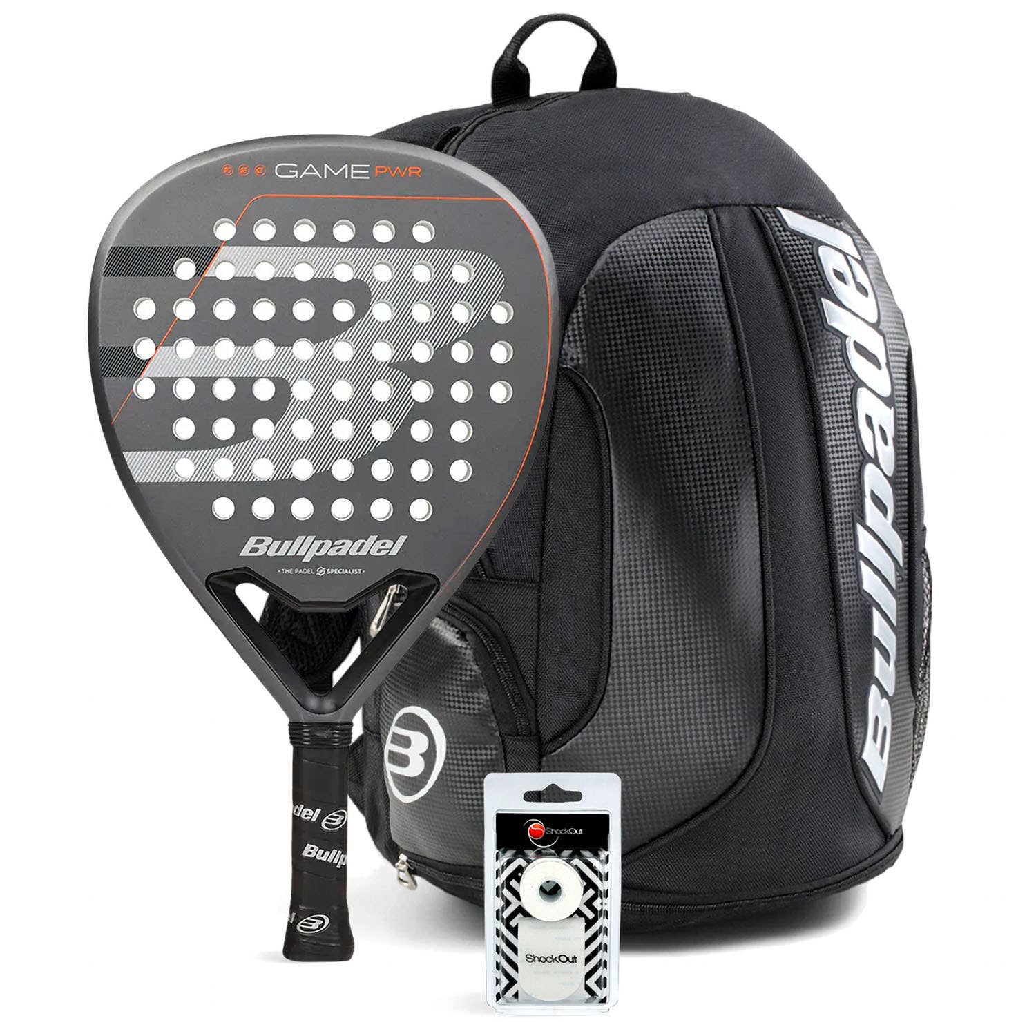 PACK BULLPADEL GAME POWER GREY MOCHILA AVANT