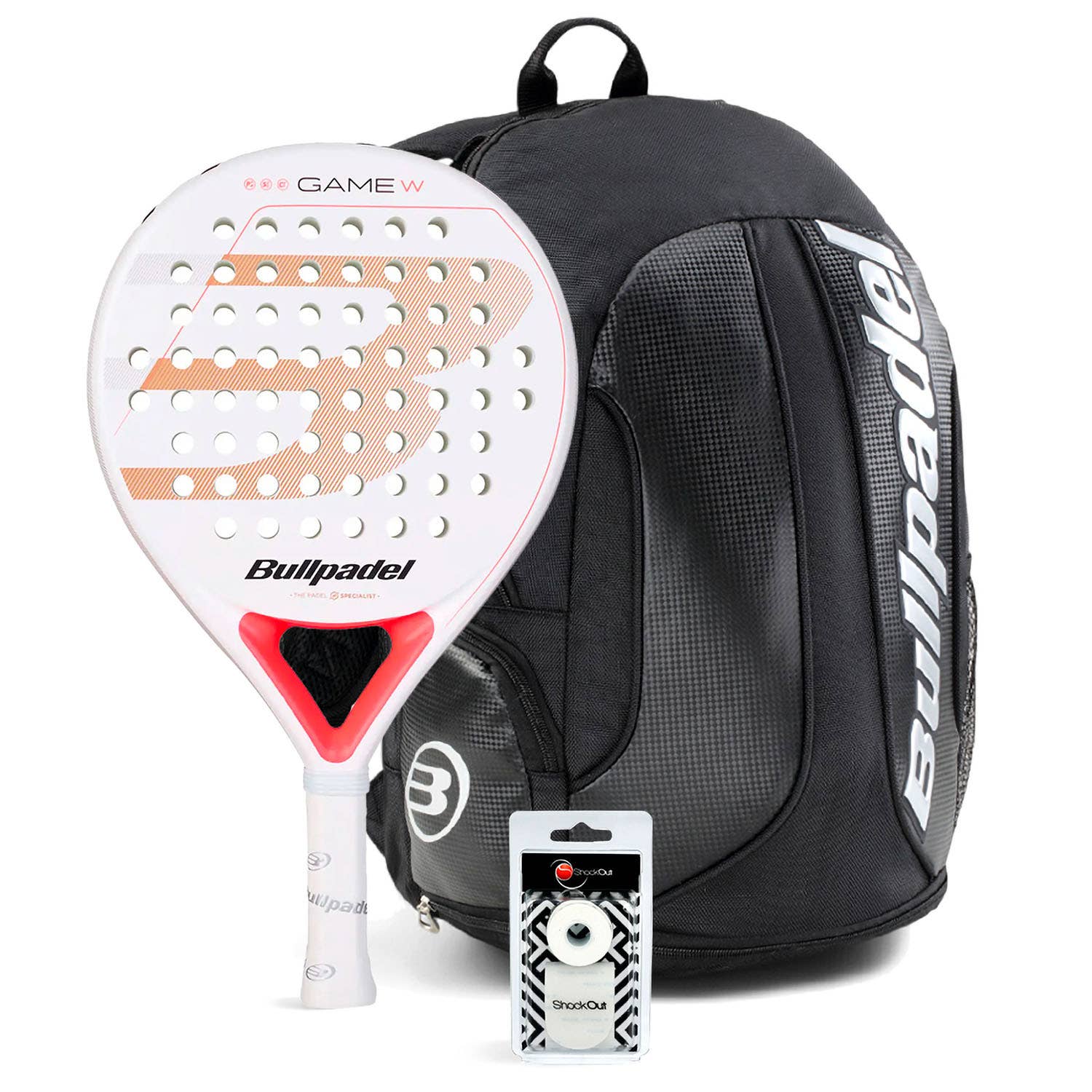 PACK BULLPADEL GAME WOMAN WHITE MOCHILA AVANT