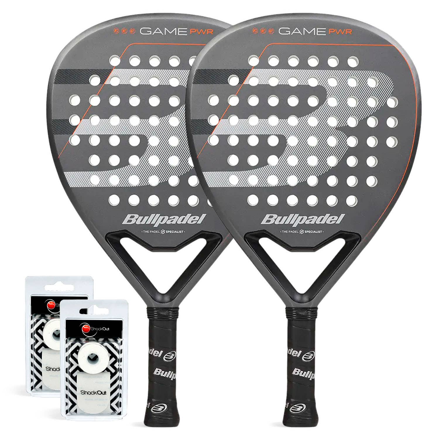 PACK DÚO BULLPADEL GAME POWER GRIS