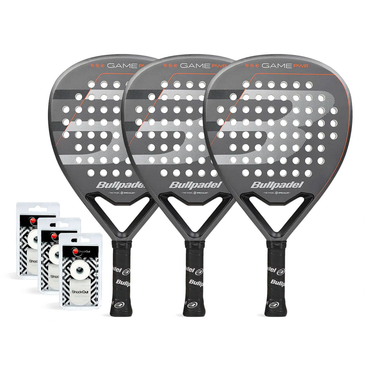 TRIPACK BULLPADEL GAME POWER GRIS