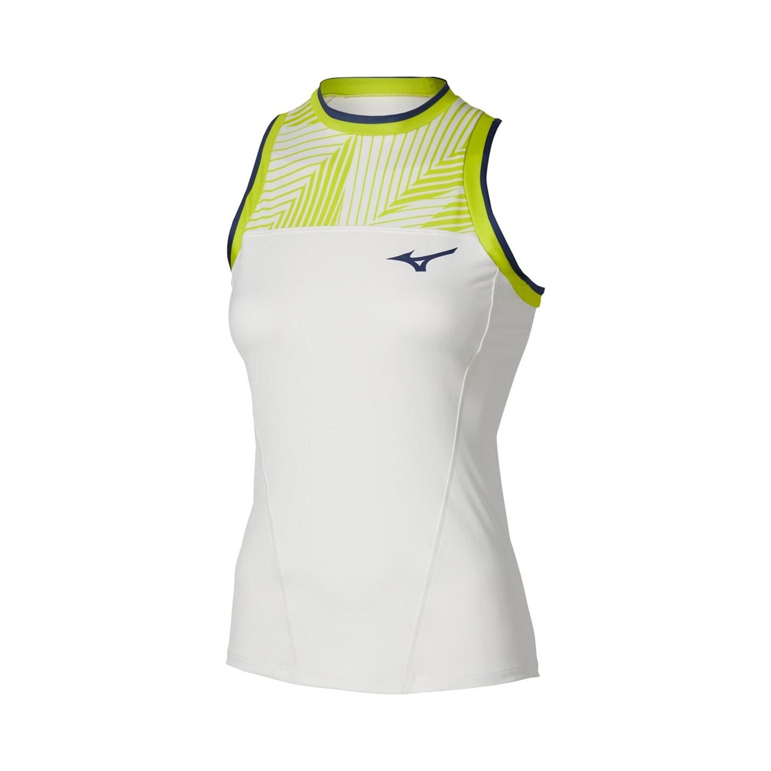 TOP MIZUNO STRAGAZER MUJER BLANCO/AMARILLO