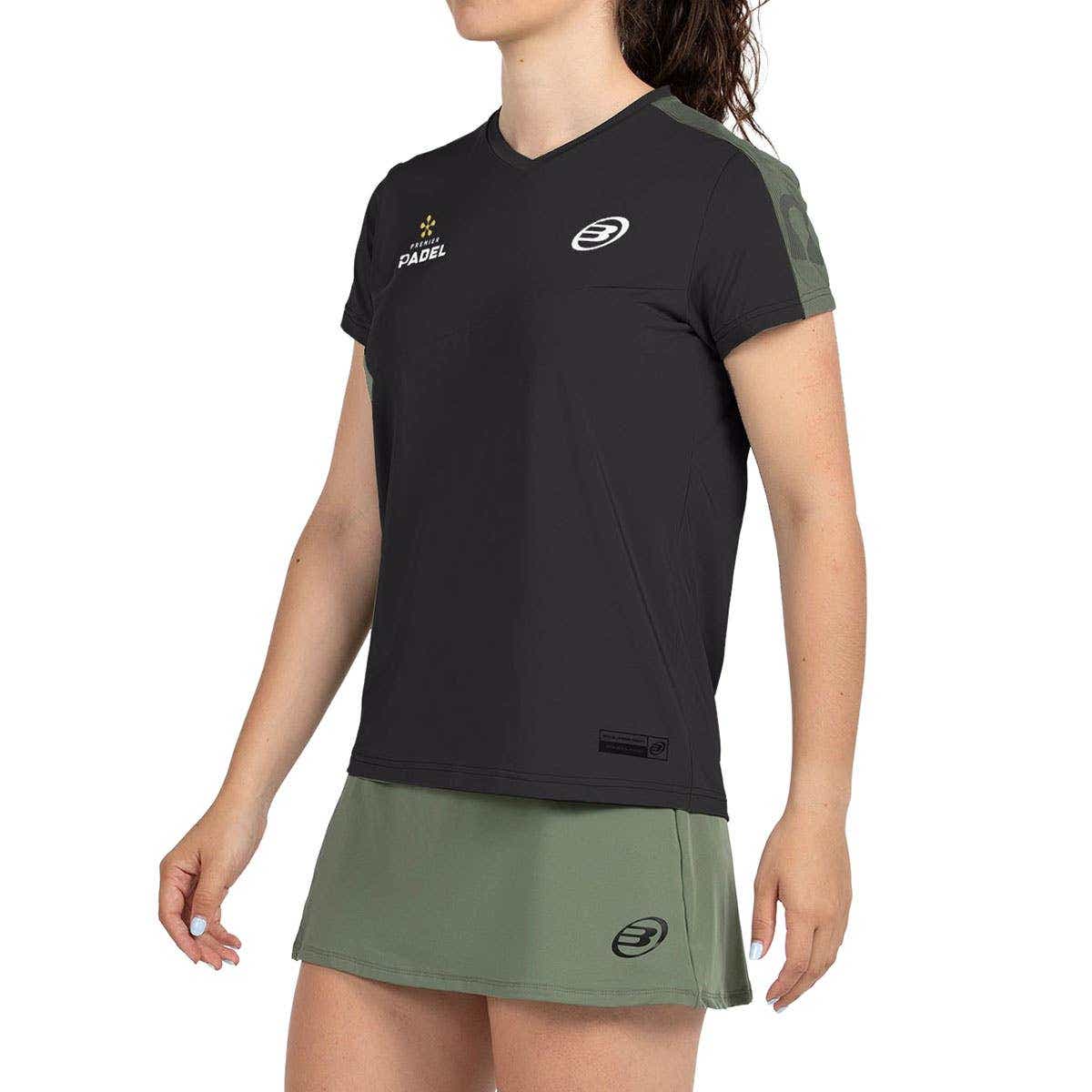 CAMISETA BULLPADEL PAMPAN MUJER NEGRO