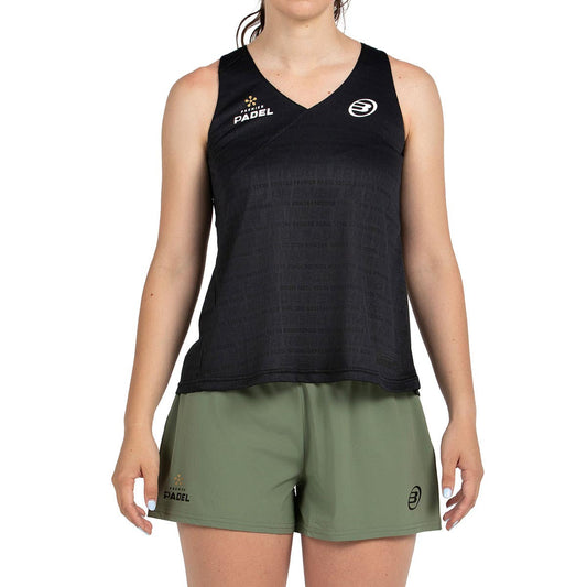 CAMISETA TIRANTES BULLPADEL PIURA MUJER NEGRO