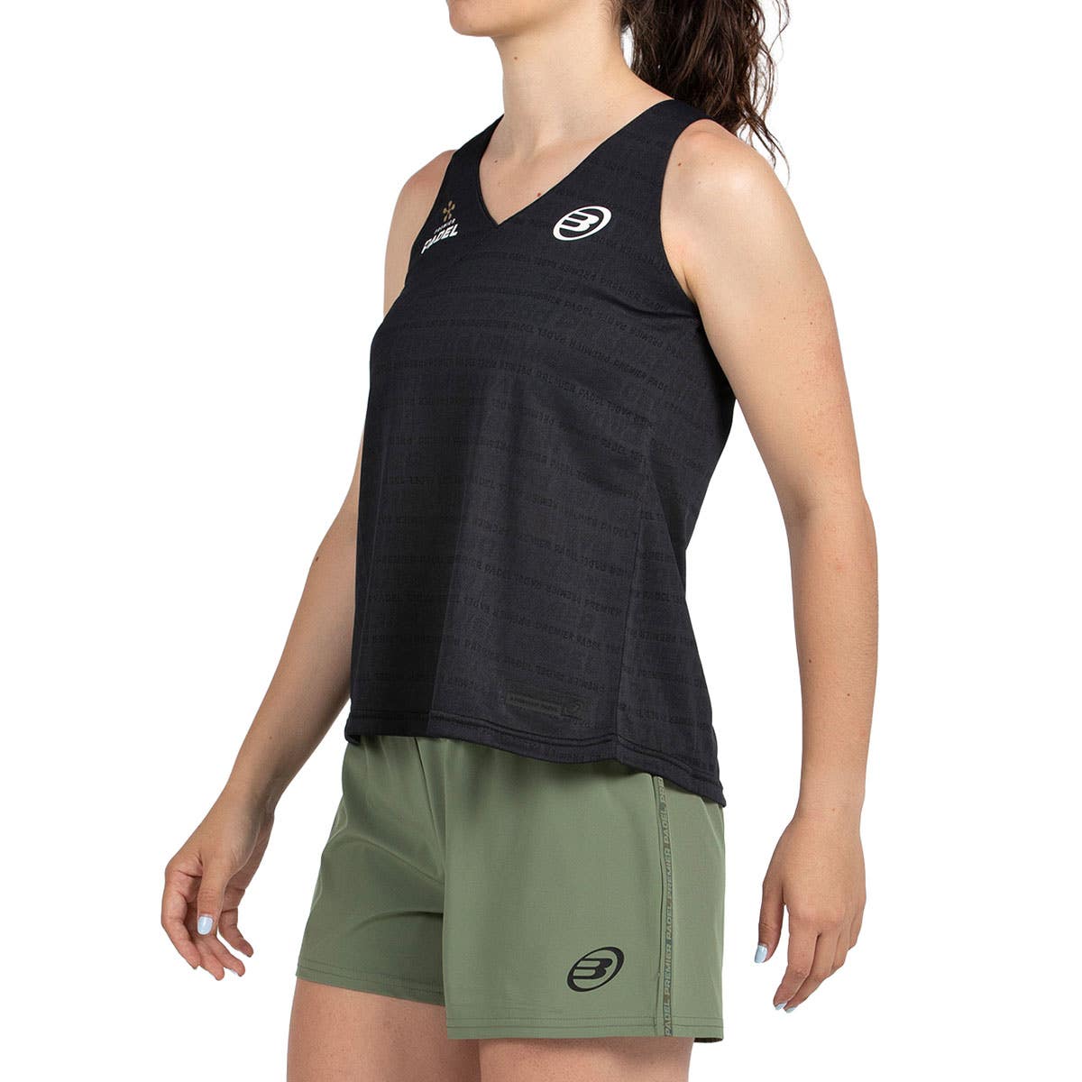 CAMISETA TIRANTES BULLPADEL PIURA MUJER NEGRO