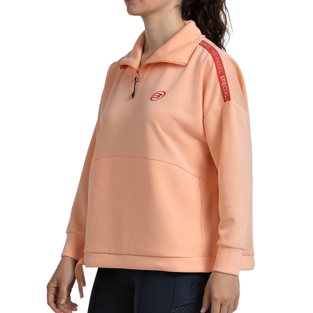SUDADERA BULLPADEL ALASIA MUJER NARANJA