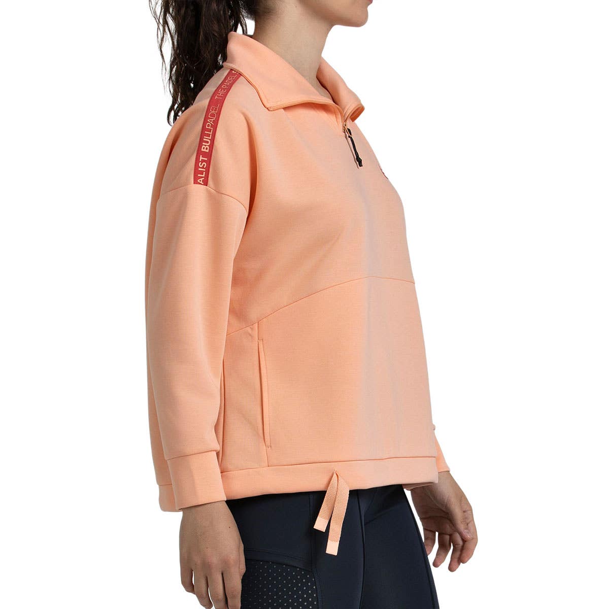 SUDADERA BULLPADEL ALASIA MUJER NARANJA