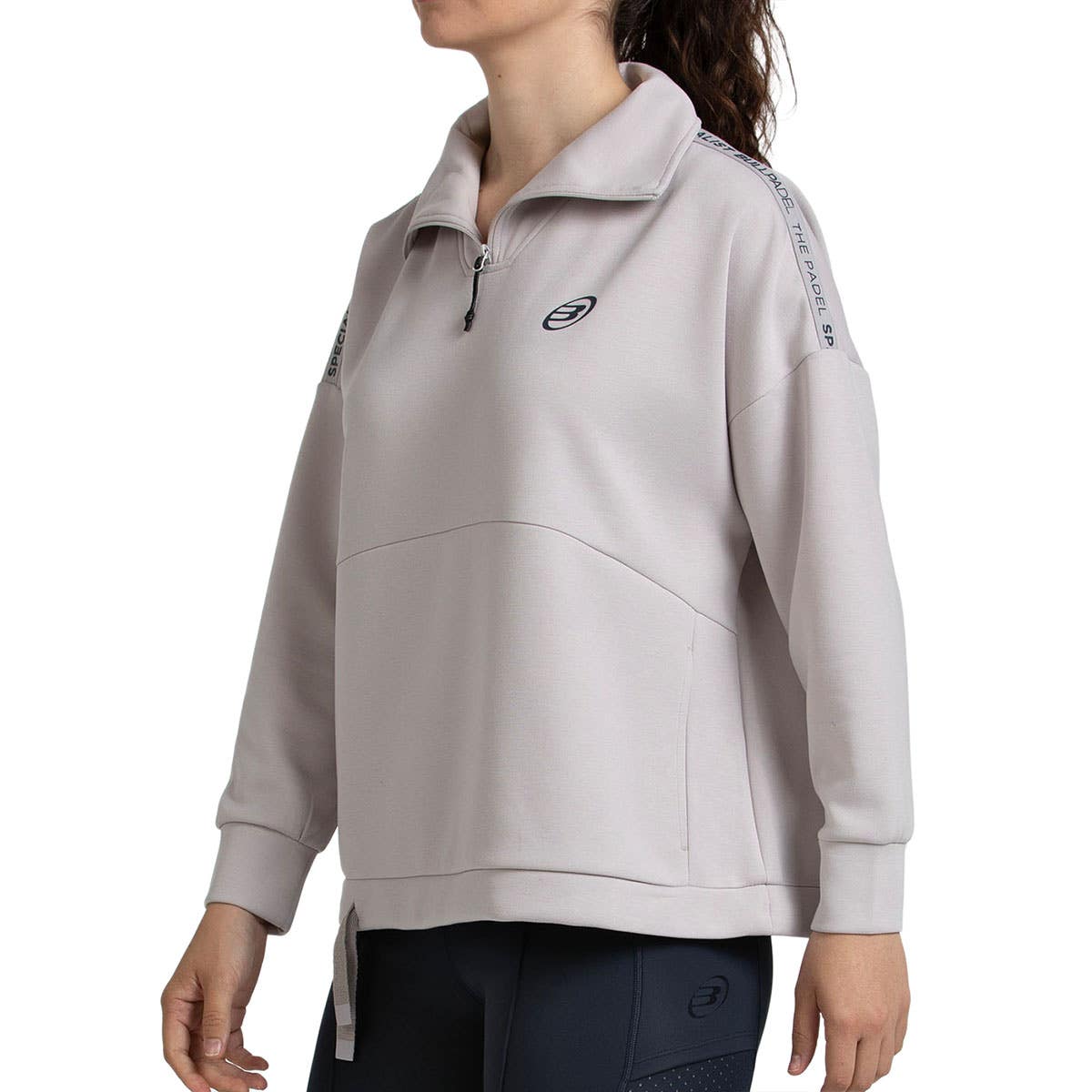 SUDADERA BULLPADEL ALASIA MUJER BEIGE