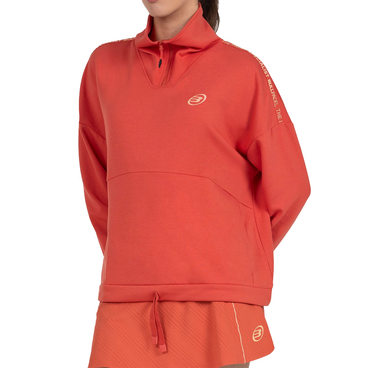 SUDADERA BULLPADEL ALASIA MUJER CORAL